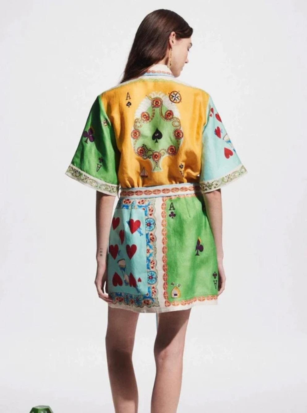 ZARA Casual Chic Printed Shirt Cardigan Dress Versatile